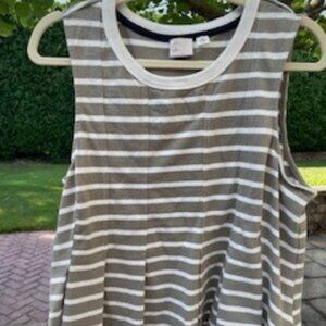 Anthropologie sleeveless striped top Size XL
